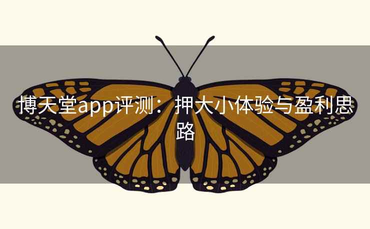 博天堂app评测：押大小体验与盈利思路